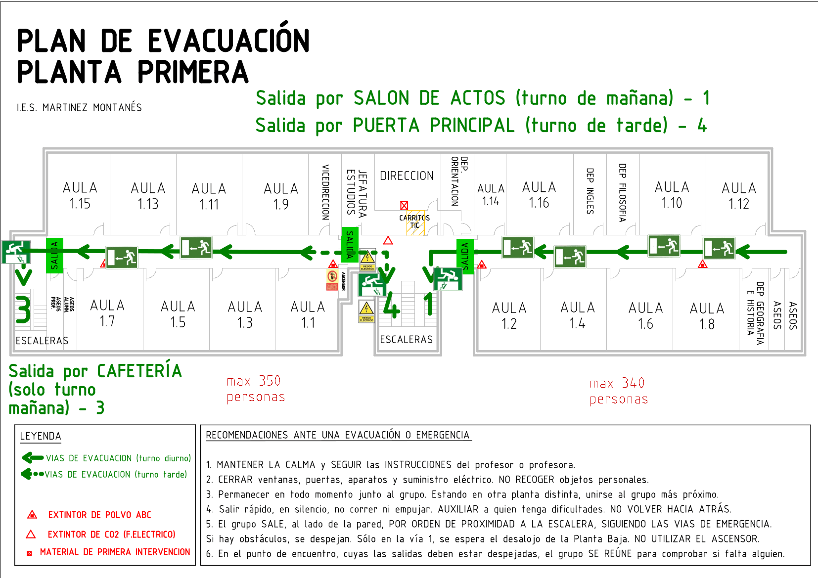 pae - vp0 - plano evacuacion - planta primera